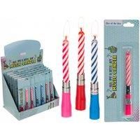 Happy Birthday Musical Party Candle - Blue