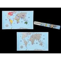 Scratch World Map Large Poster Size Countries Continent World Map Globe Travel