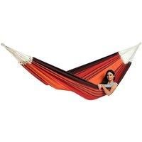 Laminvale Ltd AMAZONAS XXL comfort hammock Paradiso Terracotta handmade in Brazil 250cm x 175cm up to 200kg in lava colors