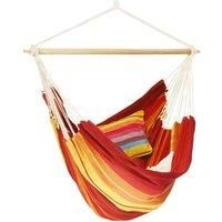 Laminvale Ltd AMAZONAS oversized hanging chair Brasil Gigante Lava with crossbar made of FSC beech wood 140 cm to 200 kg colorful stripes