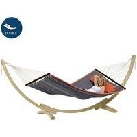 Grey Garden Hammock with Wooden Stand