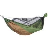 AMAZONAS Ultralight Adventure Hero XXL Hammock 555 g with Mosquito Net and Thermal Compartment Dimensions 305 x 160 cm Pack Size 25 x 12 cm up to 150 kg in Green