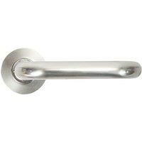 Dorma Pure 8100 Lever on Rose Door Handles Pair Satin Stainless Steel (9199P)