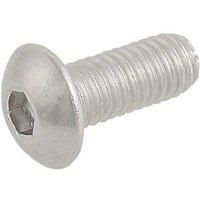 Easyfix Button Head Socket Screws A2 Stainless Steel M5 x 12mm 50 Pack (8341T)