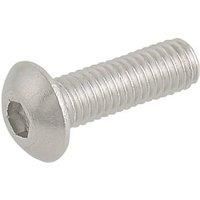 Easyfix Button Head Socket Screws A2 Stainless Steel M5 x 16mm 50 Pack (8345T)