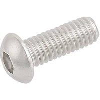 Easyfix Button Head Socket Screws A2 Stainless Steel M6 x 16mm 50 Pack (1558T)