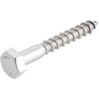 M10 x 70mm A2 COACH SCREW STAINLESS HEX HEXAGON HEAD WOOD SCREWS