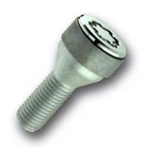 28018SL Wheel Lock Bolts SL (Ultra High Security) M14 x 1,5, radius seat, shaft length 26,7 mm, Overall length 46,7 mm, Hex size 17mm, Key diameter 28,6 mm