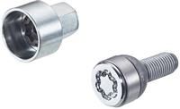 28028SL Wheel Lock Bolts SL (Ultra High Security) M12 x 1,5, radius seat, shaft length 24,1 mm, Overall length 45,9 mm, Hex size 17mm, Key diameter 28,6 mm