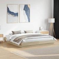 Bed Frame without Mattress Sonoma Oak 200x200 cm