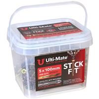 Ulti-Mate Stick-Fit Woodscrews Tub 5.0 x 100mm (300pk)