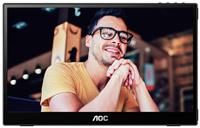 AOC 16T3EA - 16 inch portable monitor (1920x1080, USB-C port, multi-angle stand) black-gray