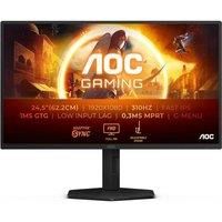 AOC Gaming 25G4SXU - 25 Zoll Full HD Monitor, 310 Hz, 1 ms, FreeSync Prem., G-Sync comp., HDR10 (1920x1080, 2X HDMI 2.0, 1x DisplayPort 1.4) schwarz grau