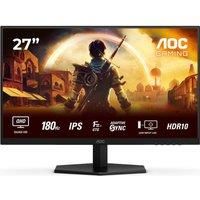 AOC Gaming Q27G42XE - 27 Zoll Quad HD Monitor, 180 Hz, 1 ms, FreeSync Prem., G-Sync comp., HDR10 (2560x1440, 2X HDMI 2.0, 1x DisplayPort 1.4) schwarz-rot