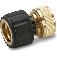 Karcher - Brass hose connector 1/2" and 5/8" with Aqua Stop