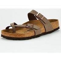Birkenstock Mayari Brown Regular Fit Womens Ladies Toe Post Sandals Size 3-8