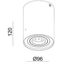 Kapego Ceiling Light Bengala GU10 50 W, 220 – 240 V AC/50 Hz, Aluminium in White A + +/E