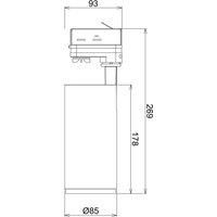 Deko-Light Lucea LED track spotlight three-circuit 20 W white