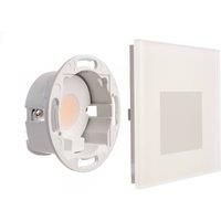 DekoLight LED recessed wall lamp SET Alwaid, frosted glass, 8 x 8 cm, 2,700 K