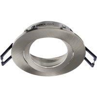 Deko-Light Samsola recessed ceiling light, brushed silver, 8 cm, metal