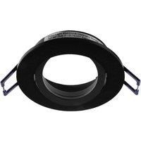 Deko-Light Samsola recessed ceiling light, black, 8 cm, metal