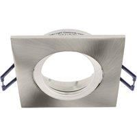 Deko-Light Samsola recessed ceiling light, brushed silver, 9 x 9 cm, metal