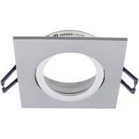Deko-Light Samsola recessed ceiling light, aluminium-coloured, 9 x 9 cm, metal