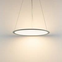 Deko-Light LED hanging light PANEL, grey, 63 cm, metal, CCT, dimmable, 50 W