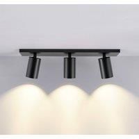 Deko-Light CAN TILT downlight, black, 48 x 9 cm, 3-bulb, metal GU10