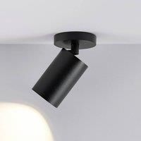 Deko-Light CAN TILT downlight, black, 8 cm, 1-bulb, metal GU10