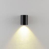 Deko-Light CAN outdoor wall lamp, black, 1-bulb, 8 cm IP65 metal GU10