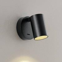 Deko-Light Wall spotlight CAN TILT, black, 10 cm metal switch GU10