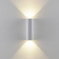 Deko-Light CAN outdoor wall lamp, white, 2-bulb, 8 cm, IP65, metal, GU10