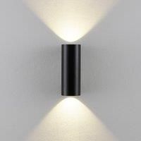 Deko-Light CAN outdoor wall lamp, black, 2-bulb, 8 cm IP65 metal GU10