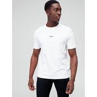 BOSS Mens TChup Relaxed-fit T-Shirt in Stretch Cotton with Logo Print White