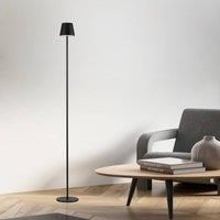 JUST LIGHT. Euria LED floor lamp with rechargeable battery, black, iron,