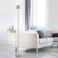 JUST LIGHT. Euria LED floor lamp with rechargeable battery, green, iron,