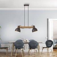 JUST LIGHT. Cup 2.0 pendant light, 2-bulb, black, metal