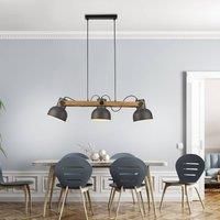 JUST LIGHT. Cup 2.0 pendant light, 3-bulb, black, metal
