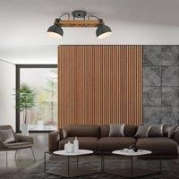 JUST LIGHT. Cup 2.0 ceiling light, 2-bulb black, metal