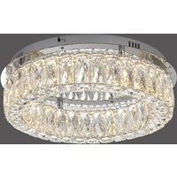 JUST LIGHT. Kulunka LED ceiling light, iron, crystal glass