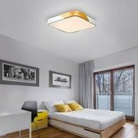 JUST LIGHT. GmbH JUST LIGHT. LED ceiling light Bila, white, 32x32 cm, wood