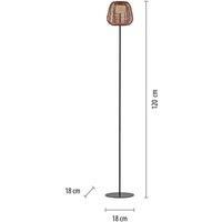 JUST LIGHT. Askia rechargeable LED floor lamp, rattan, IP54, touchdim