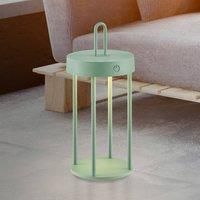 JUST LIGHT. LED table lamp Anselm, green, 28 cm, iron