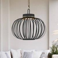 JUST LIGHT. LED table lamp Akuba black 33 cm bamboo