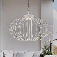 JUST LIGHT. Akuba LED table lamp, white, 37 cm, bamboo