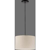 JUST LIGHT. Green Duro pendant light, textile, beige