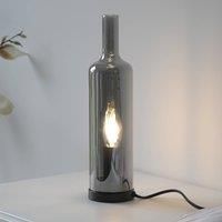 JUST LIGHT. GmbH JUST LIGHT. Bottle table lamp, smoky grey, glass, E14
