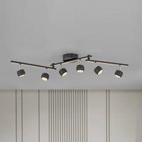 JUST LIGHT. GmbH JUST LIGHT. Jarik LED downlight, 6-bulb, black, 3,000 K