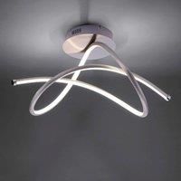 JUST LIGHT. Violetta LED ceiling light, curved, steel